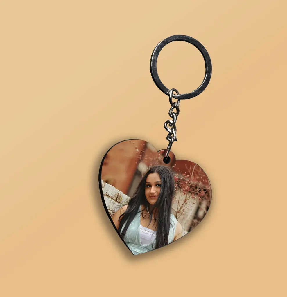 Personalised Heart Photo Keychain