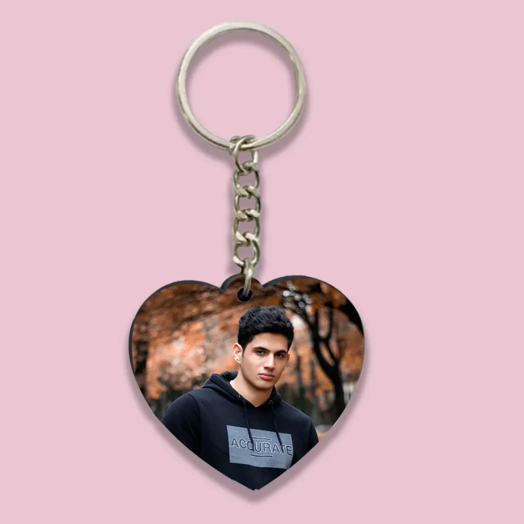 Heart Photo Keychain