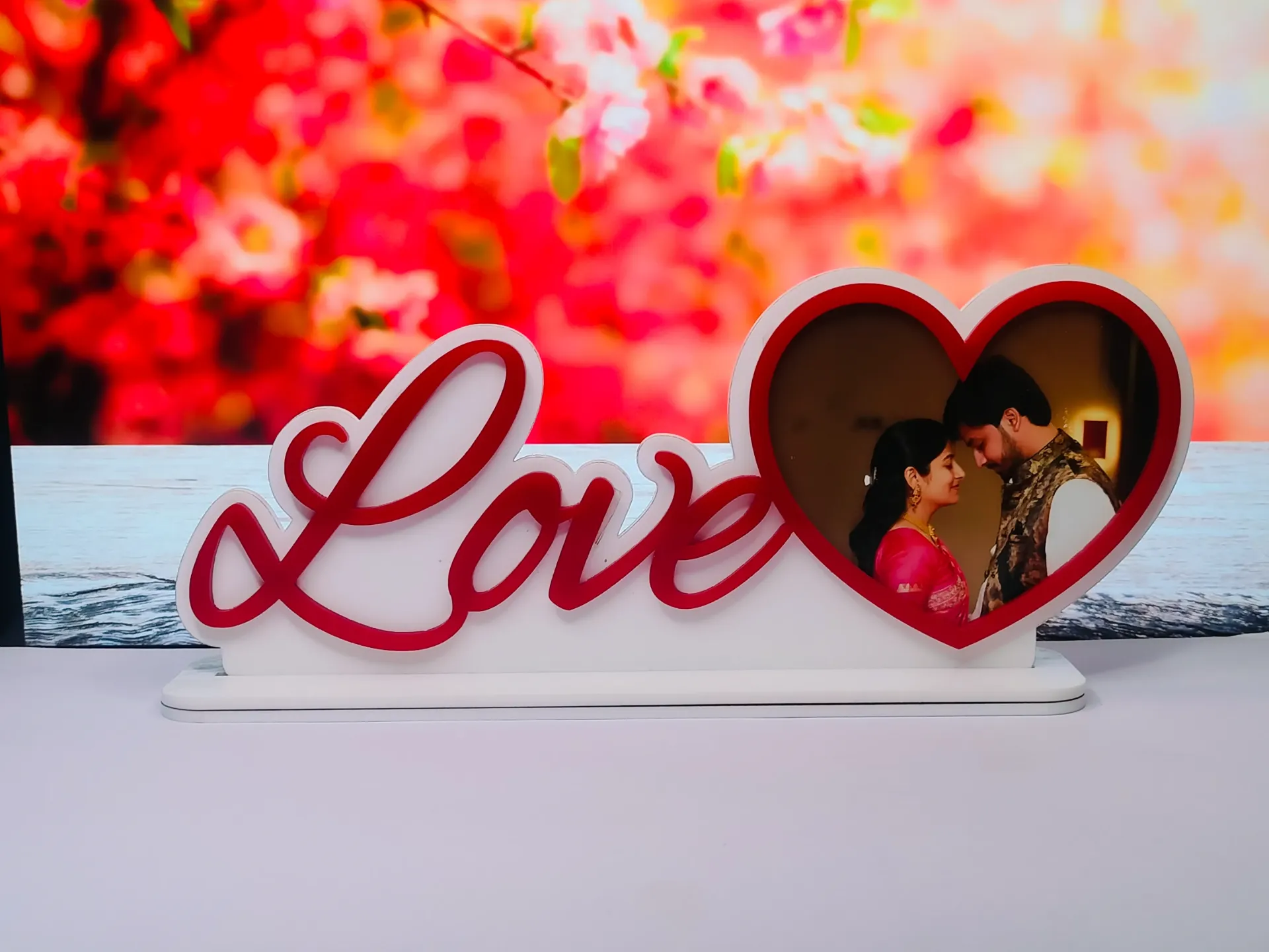 ❤️ Valentine Special Acrylic Love Photo Frame (Tabletop Cutout)