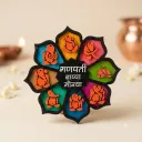 Ashtavinayak Ganpati MDF Fridge Magnet & Table Decor