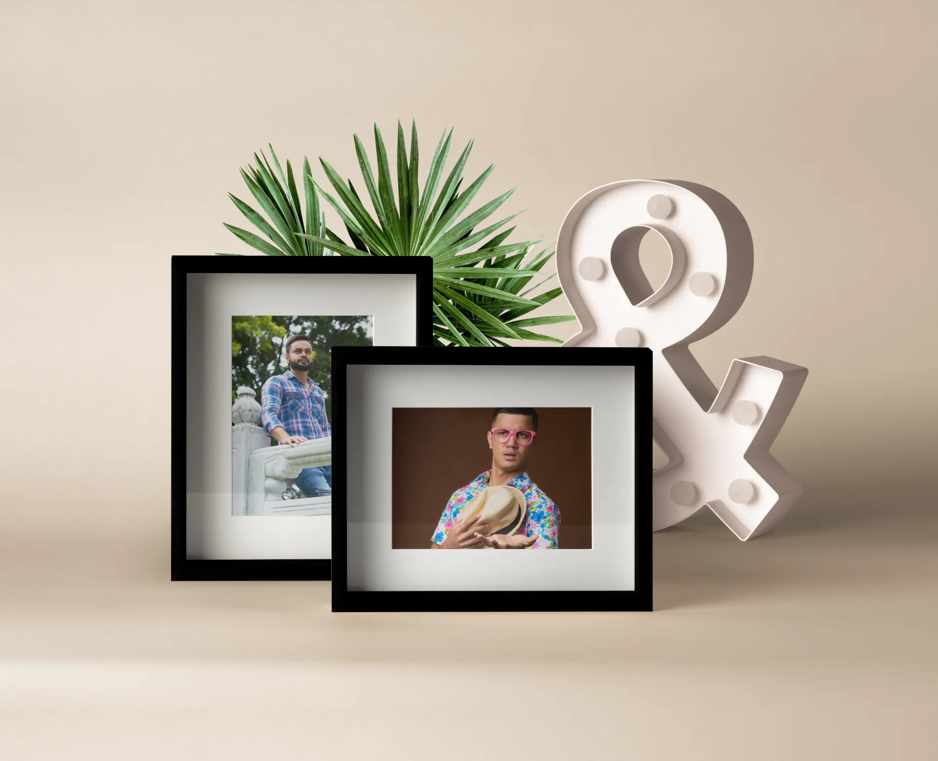 Premium Box Table Photo Frame (Black)